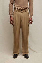 Pantalone MATTHEW in lana beige tabacco