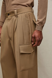 Pantalone MATTHEW in lana beige tabacco