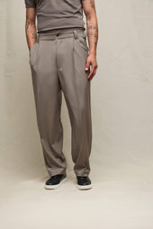 Pantalone MARK in lana tortora