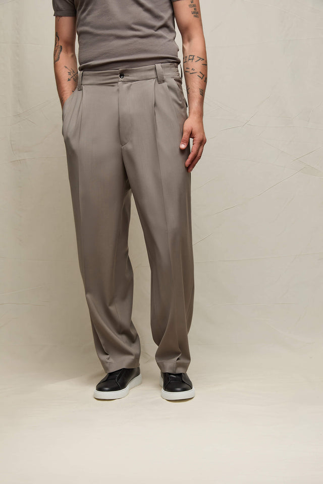 Pantalone MARK in lana tortora