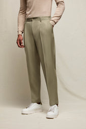 Pantalone WILSON in lana leggera verde salvia