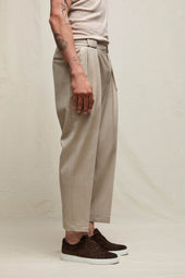 Pantalone Clarence in lana sabbia