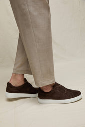 Pantalone Clarence in lana sabbia