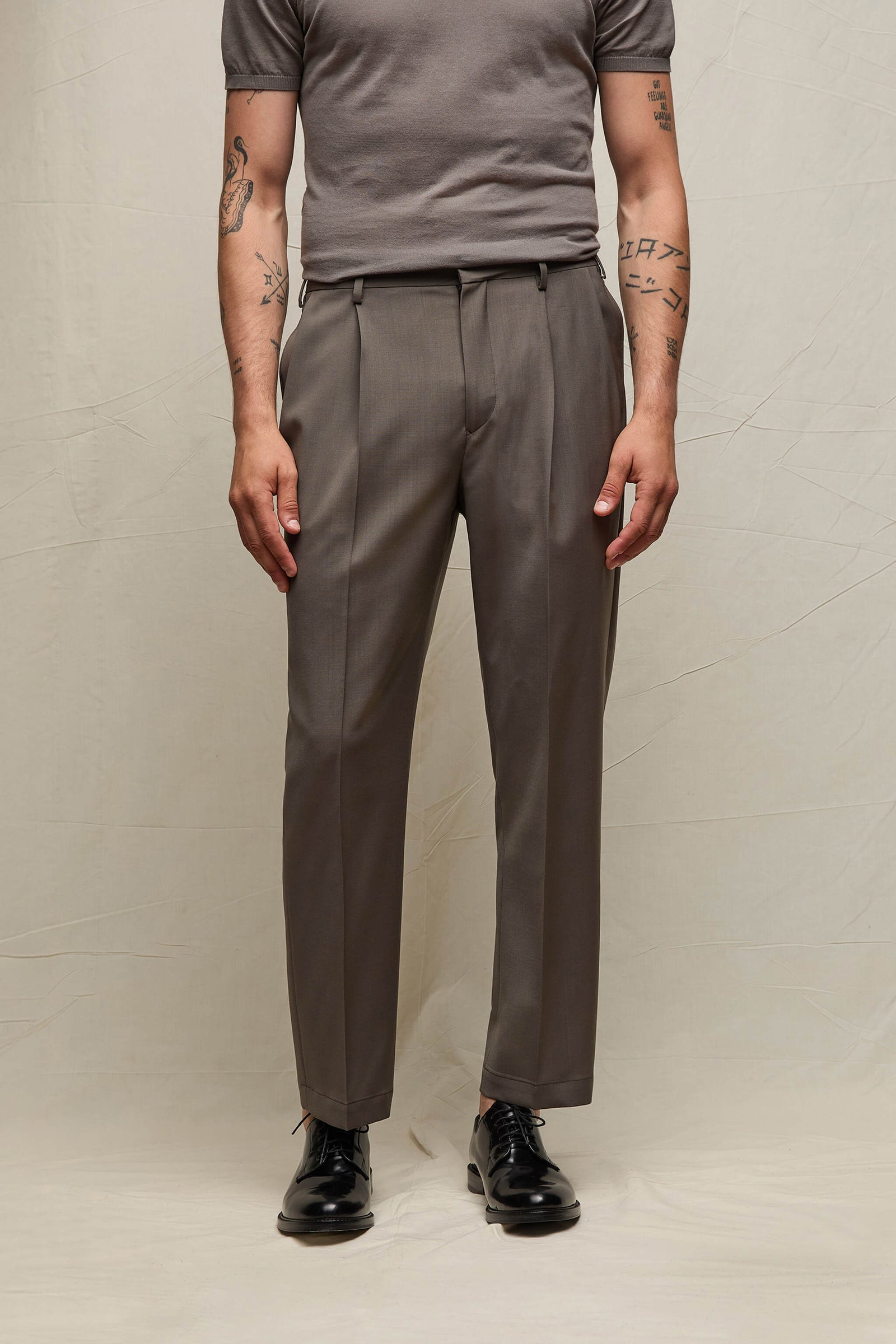 Pantalone Luke In Lana Fango