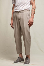Pantalone Clarence jersey tecnico sabbia minerale