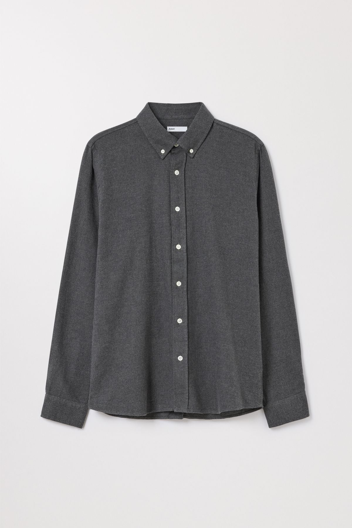 Charcoal Melange Flannel Shirt | Organic Cotton Twill | Asket