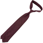 Floral Printed Wool Challis Tie Hand Rolled