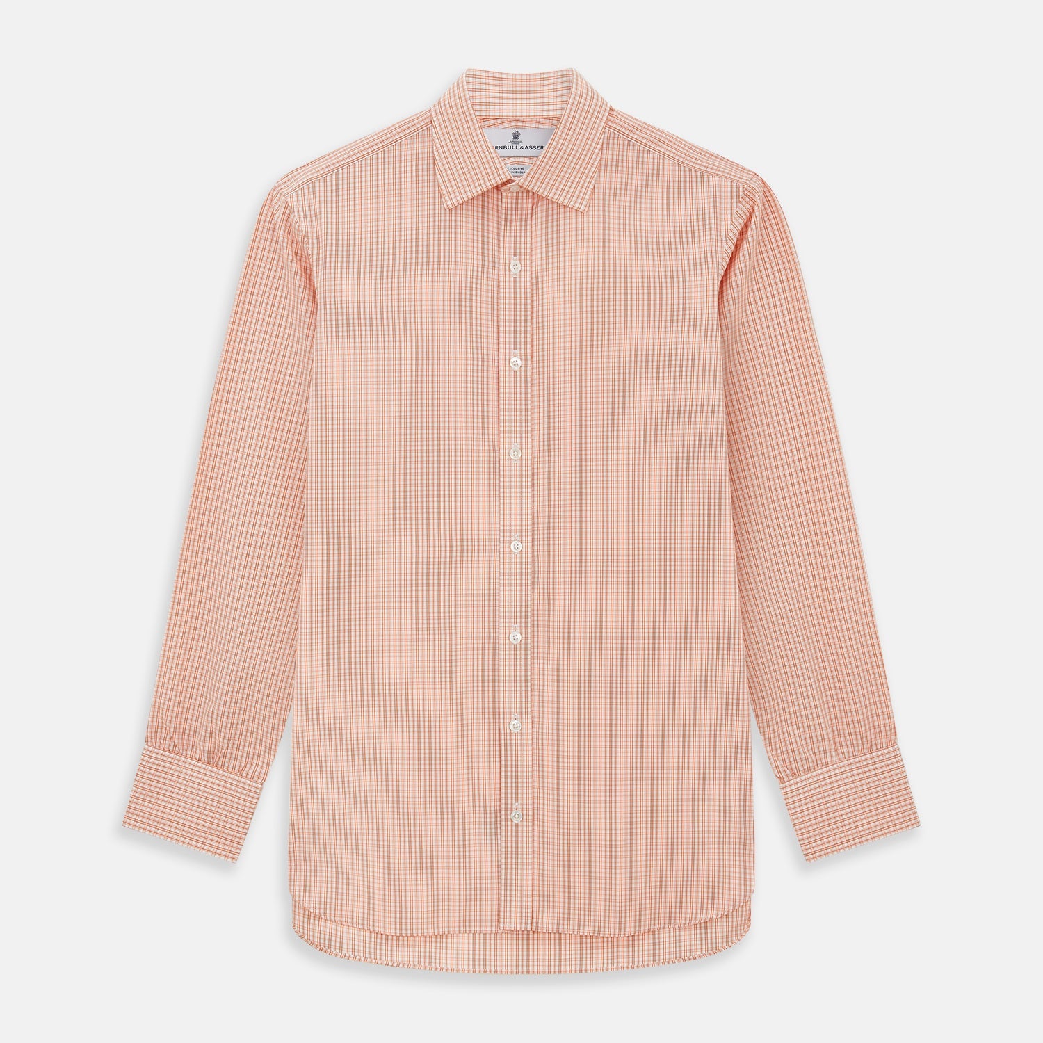 Orange Micro Check Mayfair Shirt