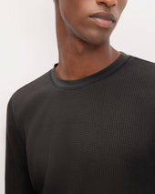 The Waffle Long-Sleeve Crew | Black