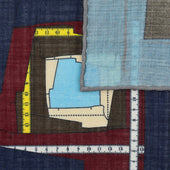 Pattern Making Wool Silk Pocket Square Light 40x40cm