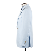Single Breasted Peak Lapel Jacket In Linen