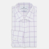 Lilac Grid Check Mayfair Shirt