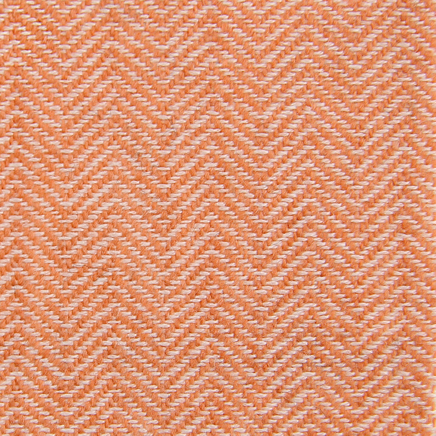 Herringbone Cashmere Bespoke Tie Melon