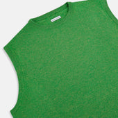 Grass Green Cashmere Round Neck Vest