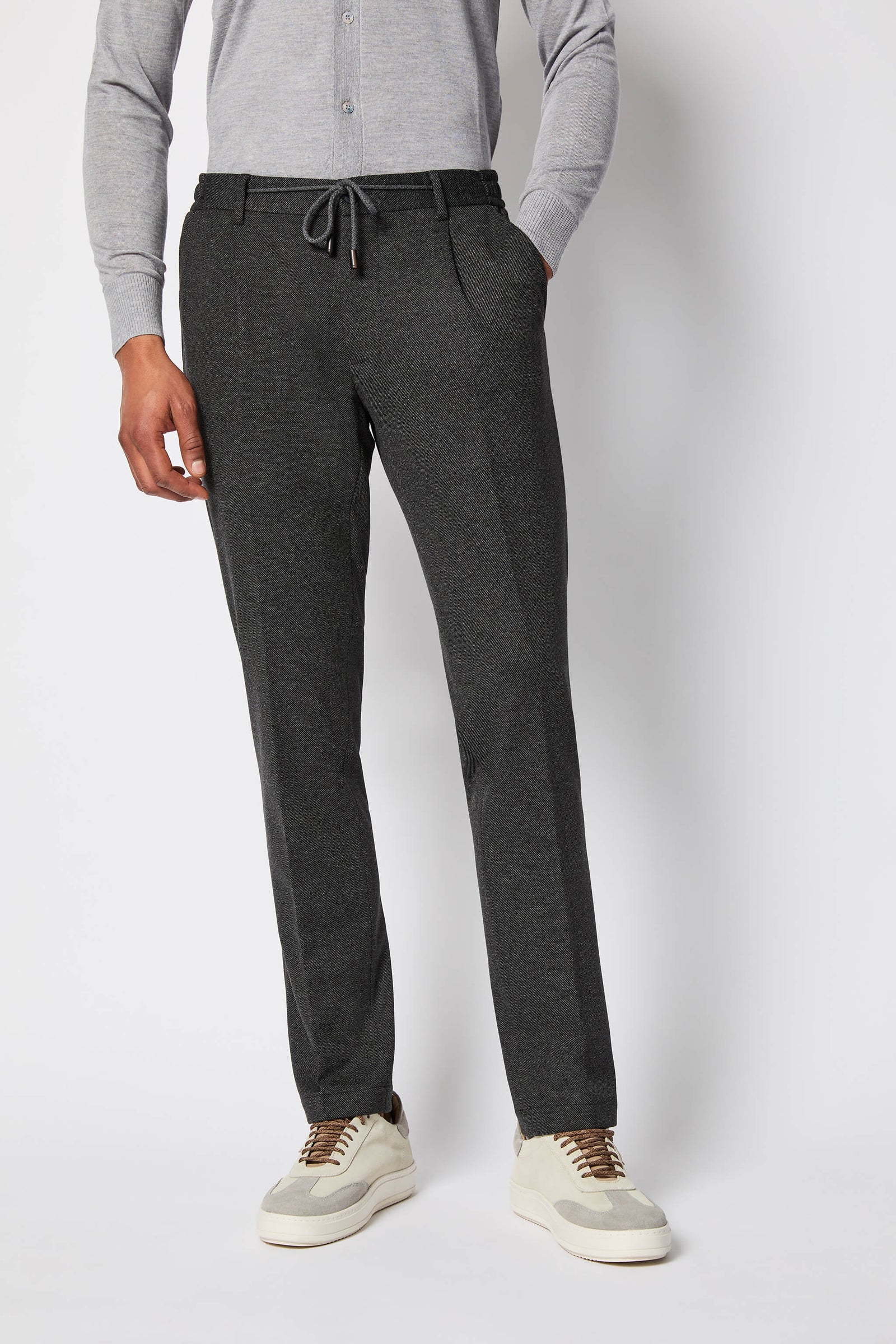 Pantalone Ed Tessuto Tecnico Grigio Scuro