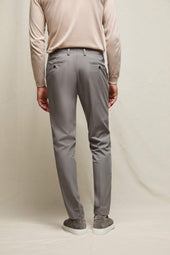 Pantalone ED tessuto tecnico grigio perla