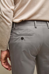 Pantalone ED tessuto tecnico grigio perla