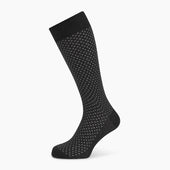 Grey Motif Mid Length Socks