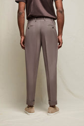 Pantalone MILES tinto capo marrone taupe
