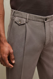 Pantalone MILES tinto capo marrone taupe