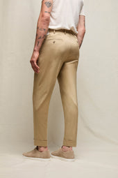 Pantalone MILES in 100% cotone cammello