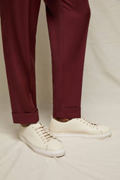 Pantalone MILES in lana vergine bordeaux