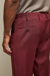 Pantalone MILES in lana vergine bordeaux