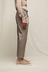 Pantalone HERBIE in cotone grigio tortora