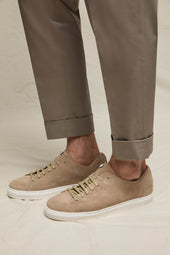 Pantalone HERBIE in cotone grigio tortora