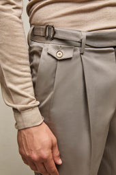 Pantalone HERBIE in cotone grigio tortora