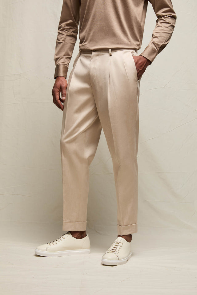 Pantalone Jaco in cotone sabbia