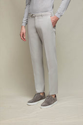 Pantalone ELTON tinto capo grigio ghiaccio