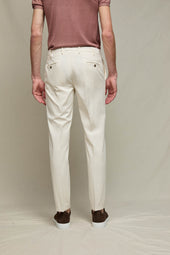 Pantalone ELTON in cotone avorio