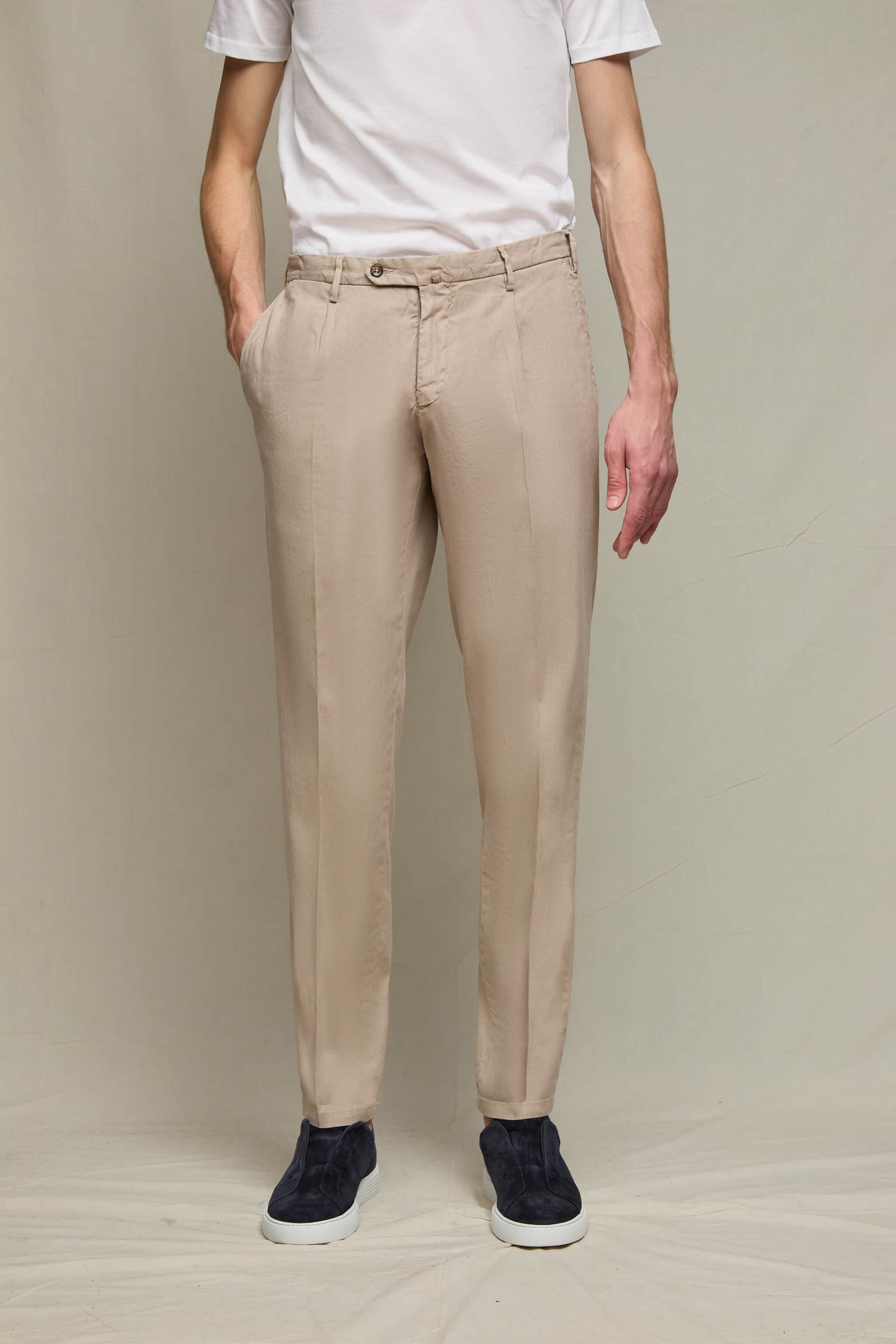 Pantalone Michael Tinto Capo Beige Sabbia
