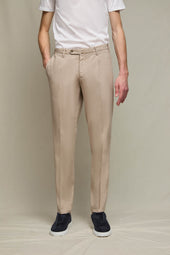 Pantalone MICHAEL tinto capo beige sabbia