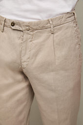 Pantalone MICHAEL tinto capo beige sabbia