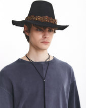 Multi Fabric Loose Fit T Shirt Purple
