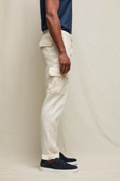 Pantalone CARGO tinto capo avorio