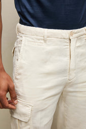 Pantalone CARGO tinto capo avorio