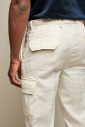 Pantalone CARGO tinto capo avorio