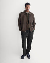 Tailored Zip Jacket | Heathered Fudge