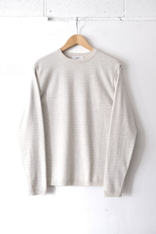 FUJITO Border Knit T-Shirt Oatmeal Border,Charcoal Border | Directors Web Shop powered by BASE