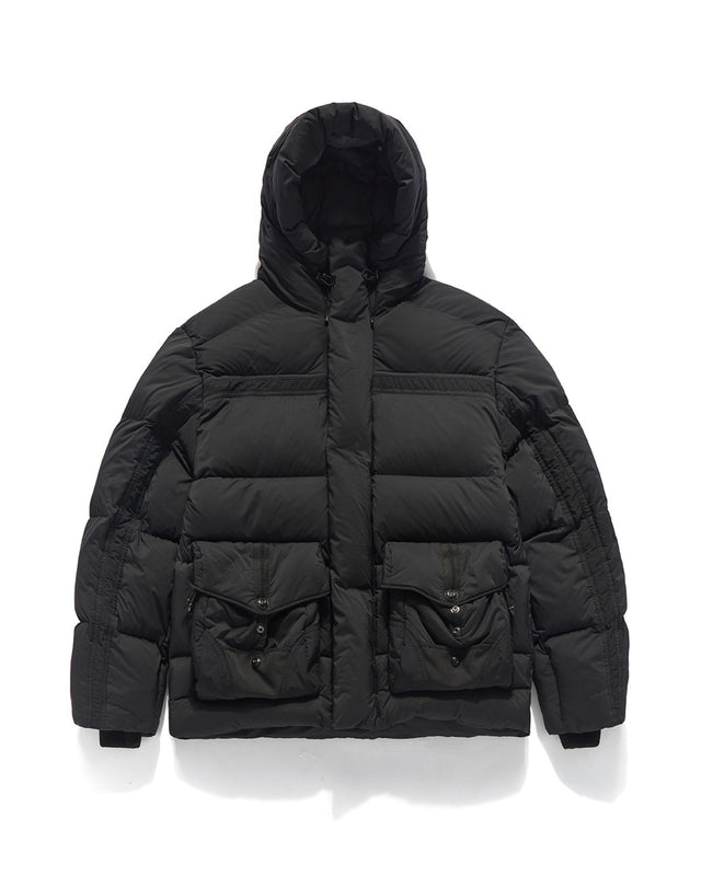 ALPINE TECH HOODED DOWN PARKA / BLACK