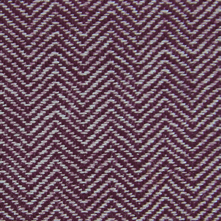 Herringbone Cashmere Bespoke Tie Eggplant