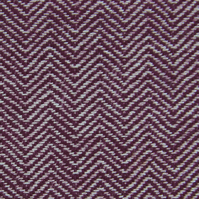 Herringbone Cashmere Bespoke Tie - Eggplant