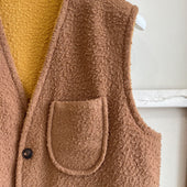 Senape Cammello Scuro Reversible Casentino Wool Vest