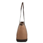 Bolso Tote Bag Leather With Sand Canvas