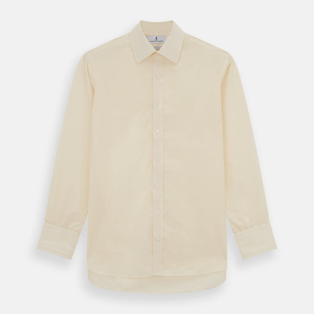 Cream Fine Pencil Stripe Mayfair Shirt