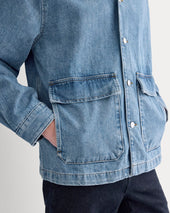 Denim Shacket | Vintage Mid Indigo