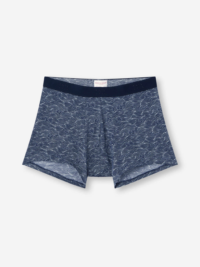 Men's Boxer Briefs Cotton Navy Blue Night Sky Print